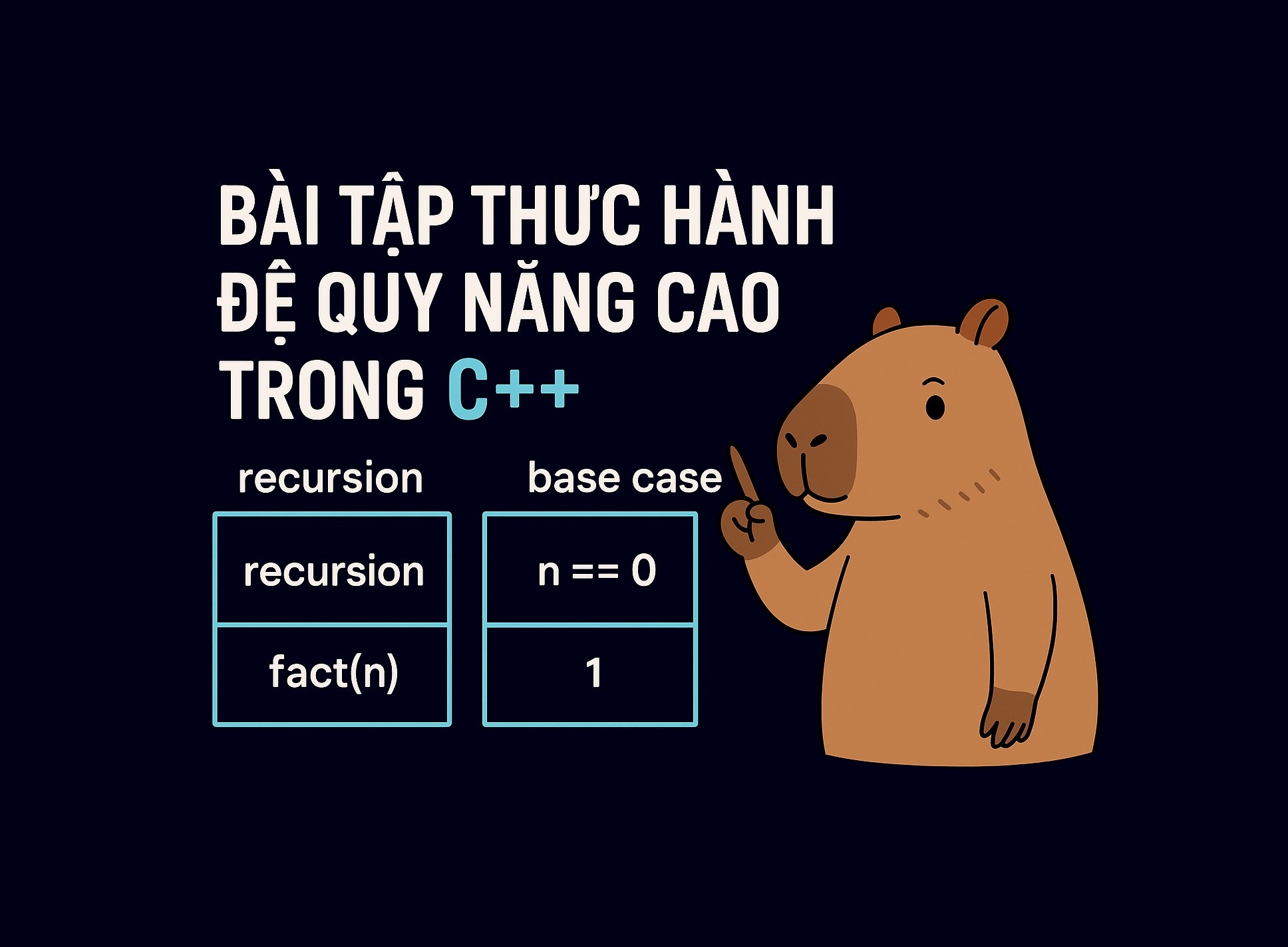 Bài 15.4: Bài tập thực hành đệ quy nâng cao trong C++