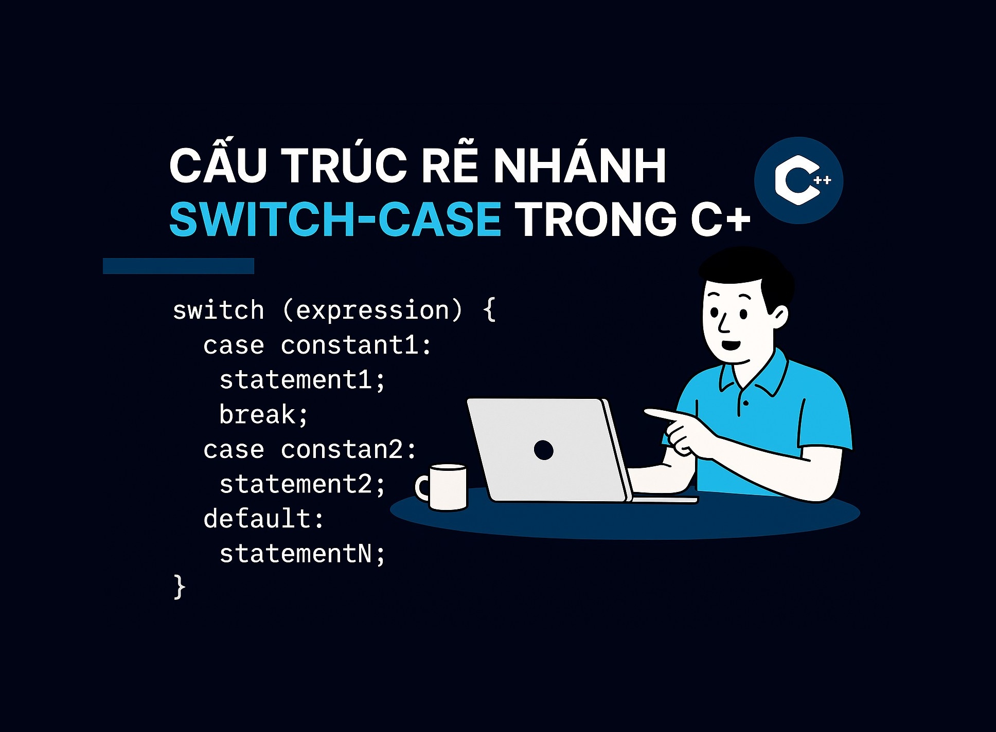 Bài 2.2: Cấu trúc rẽ nhánh switch-case trong C++