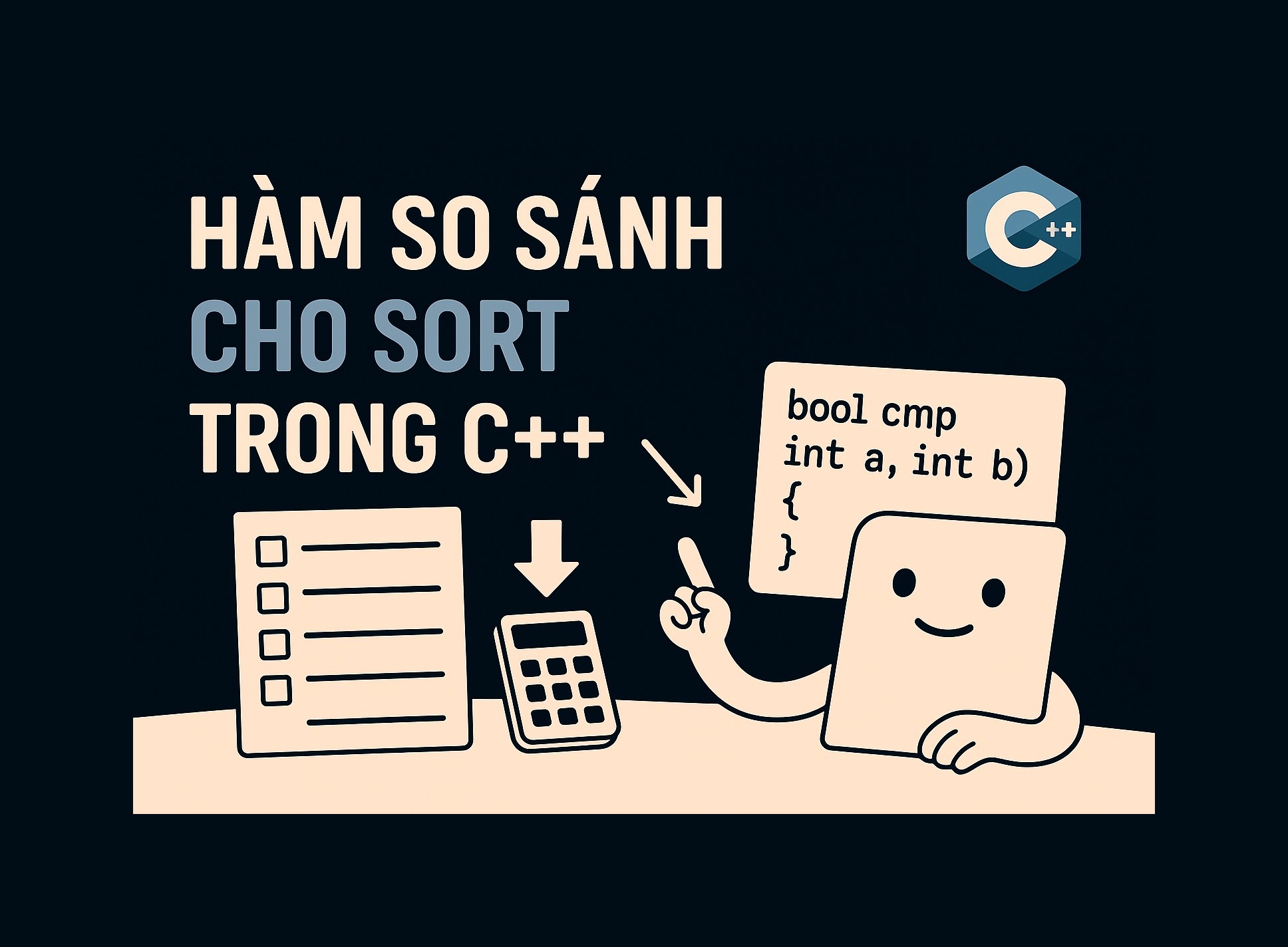 Bài 21.2: Hàm so sánh cho sort trong C++