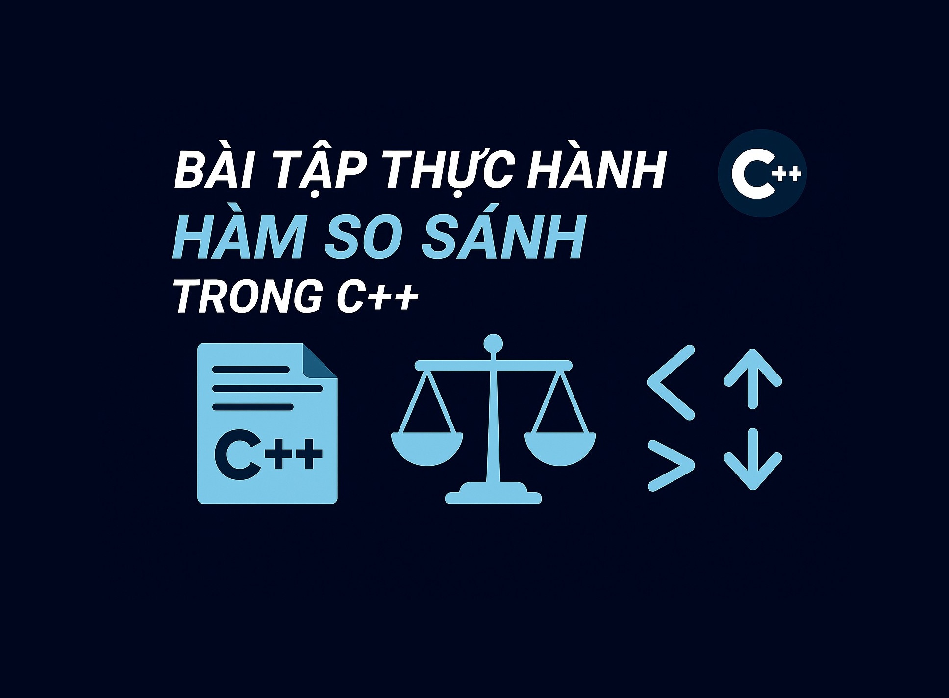 Bài 22.2: Bài tinh thực hành hàm so sánh trong C++