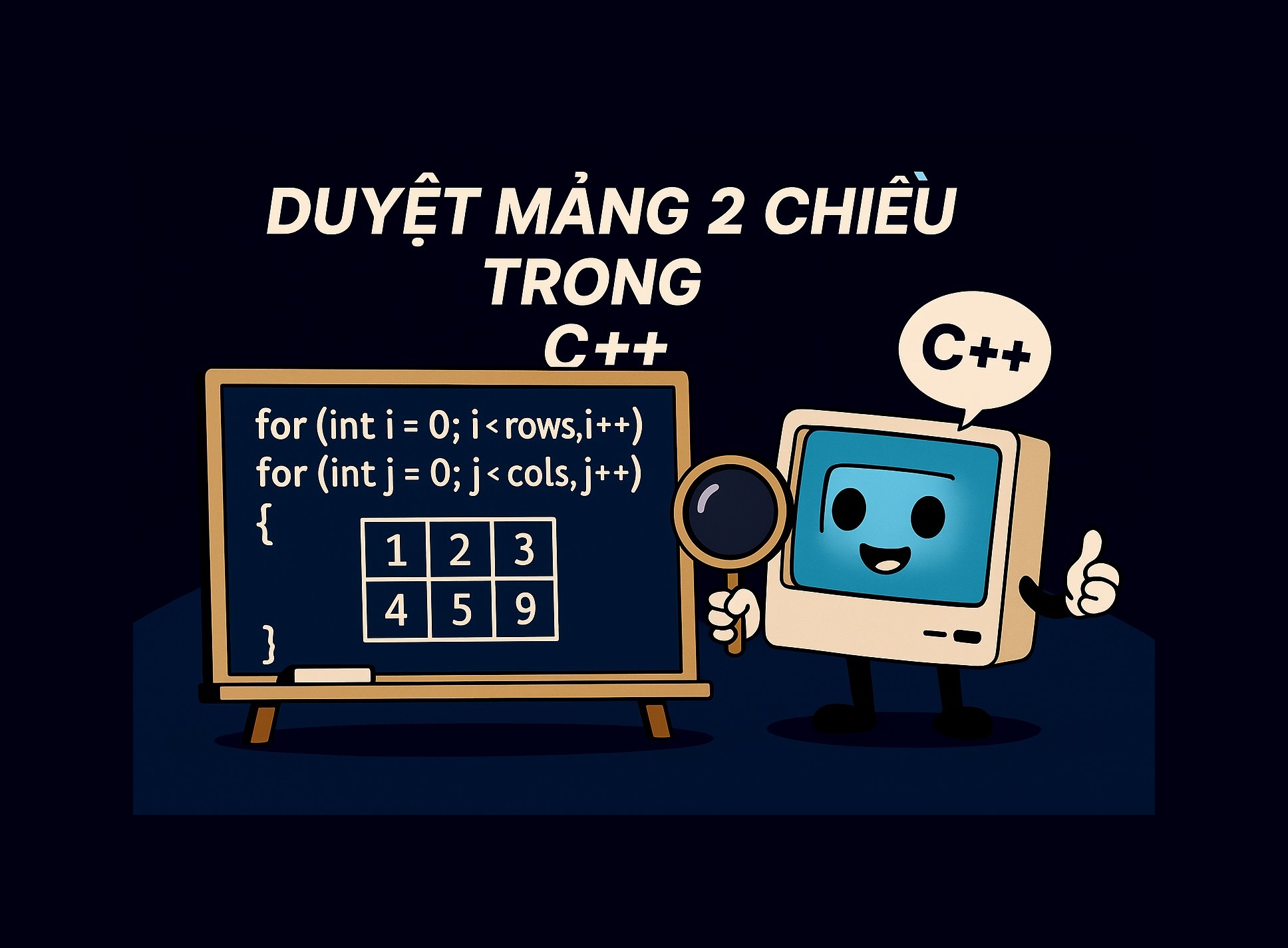 Bài 25.2: Duyệt mảng 2 chiều trong C++