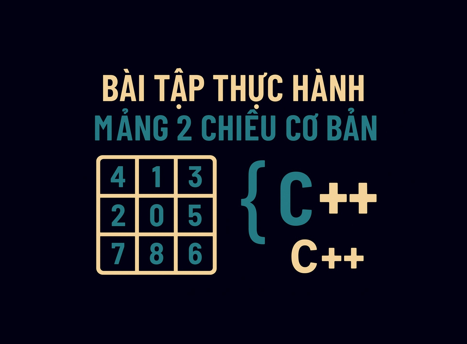 Bài 27.1: Bài tập thực hành mảng 2 chiều cơ bản trong C++