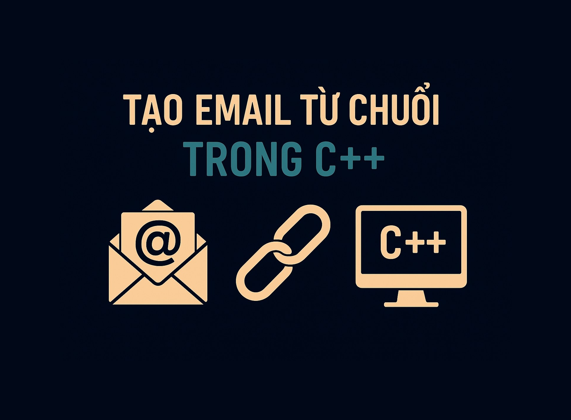 Bài 29.3: Tạo email từ chuỗi trong C++