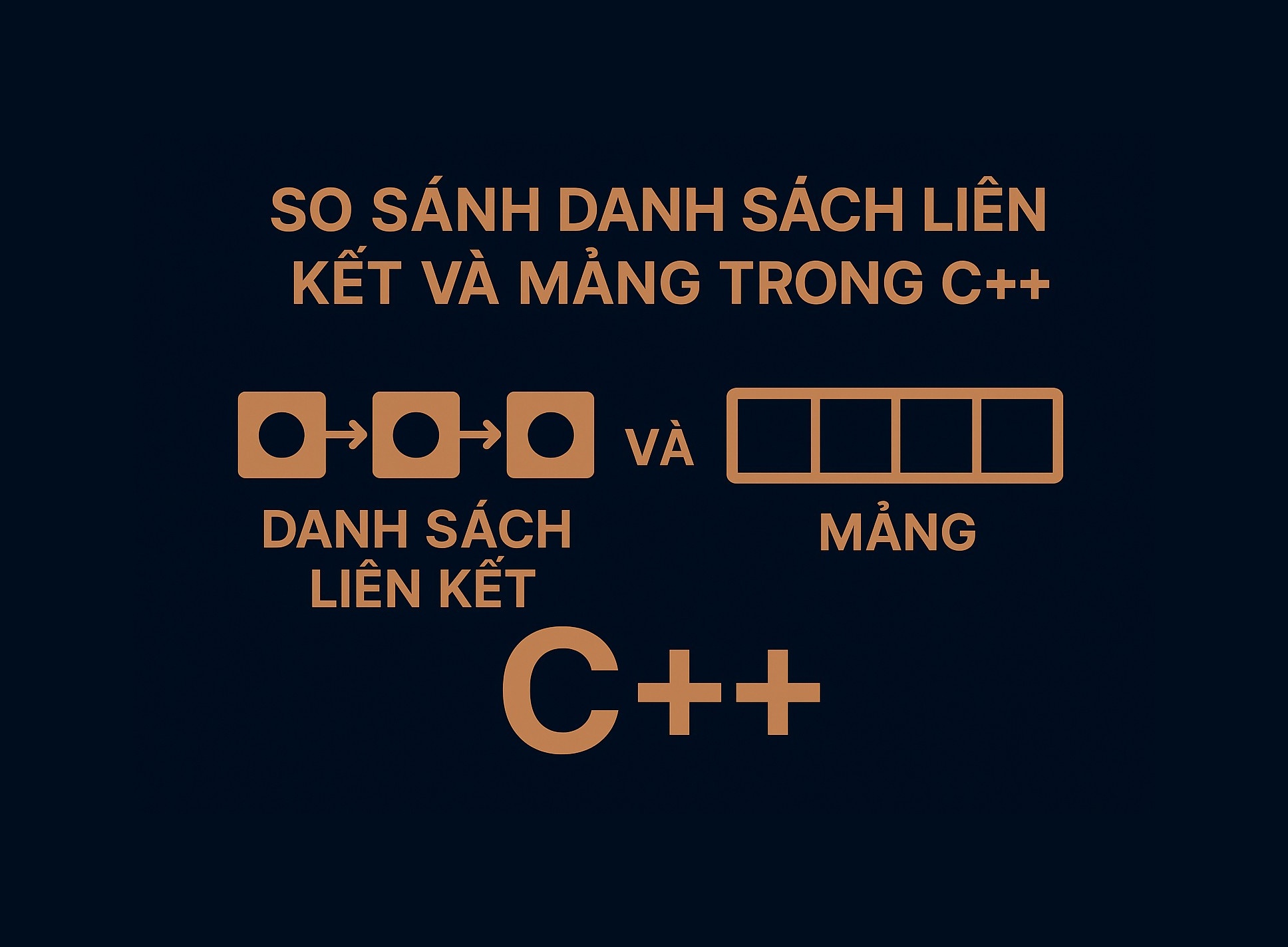 Bài 33.4: So sánh danh sách liên kết và mảng trong C++
