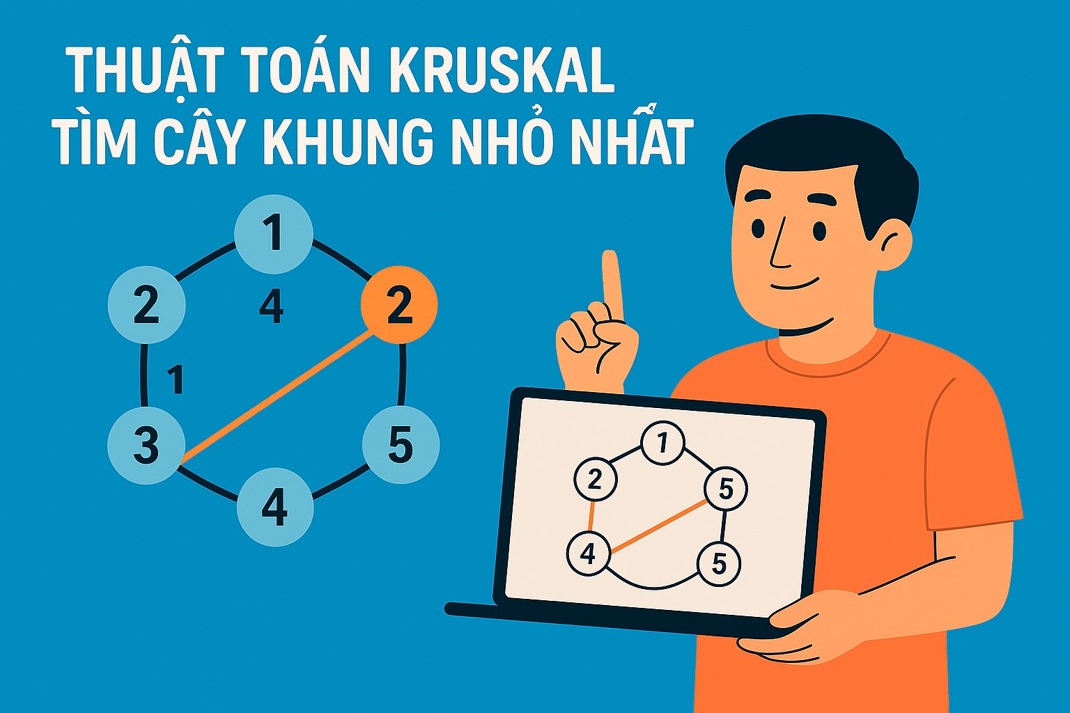 Bài 20.2. Thuật toán Kruskal tìm cây khung nhỏ nhất