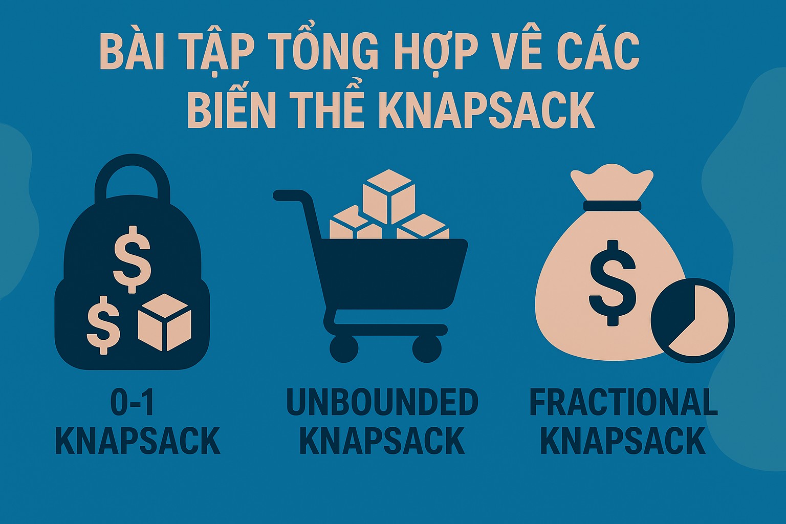 Bài 27.5: Bài tập tổng hợp về các biến thể Knapsack