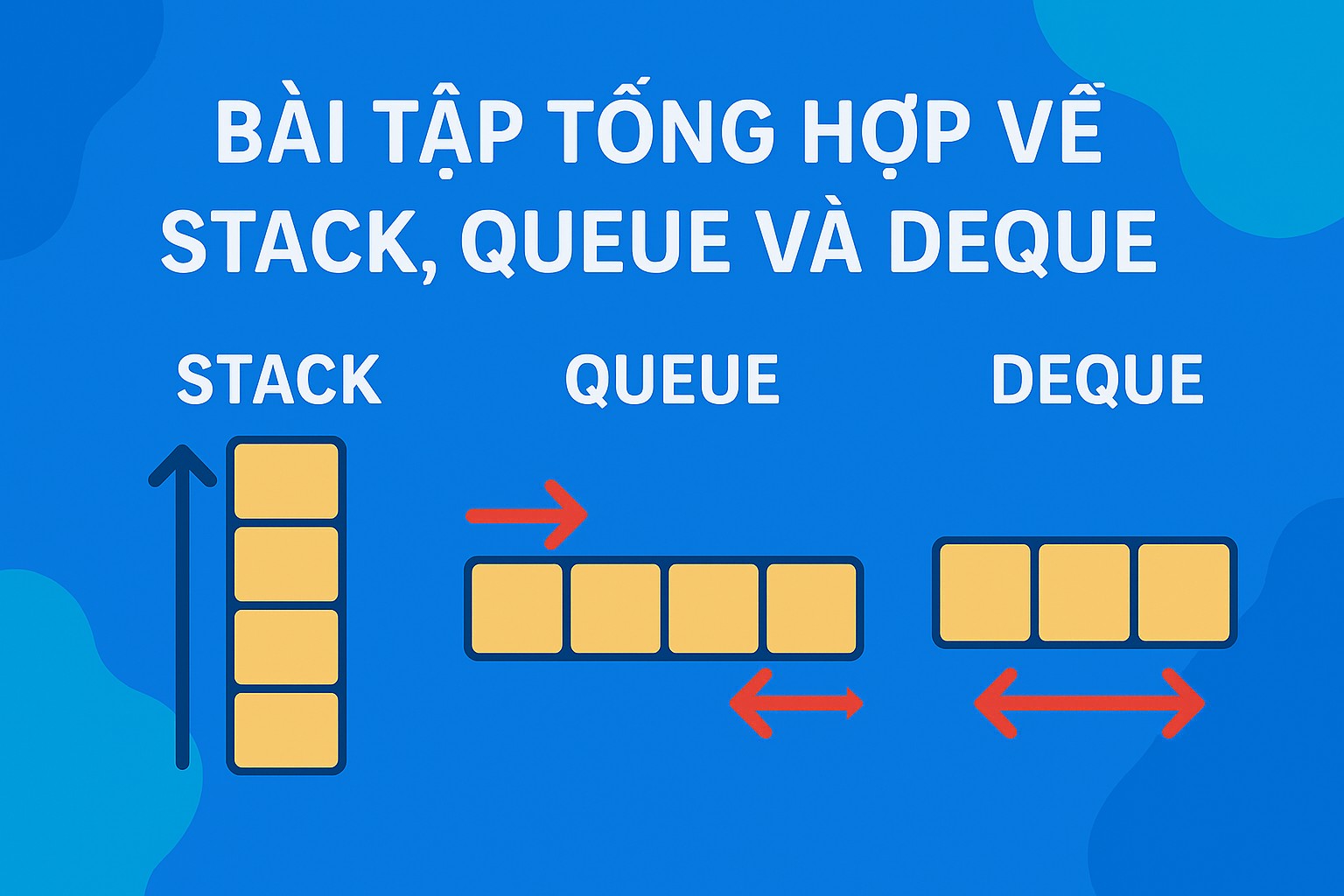 Bài 7.5: Bài tập tổng hợp về Stack, Queue và Deque