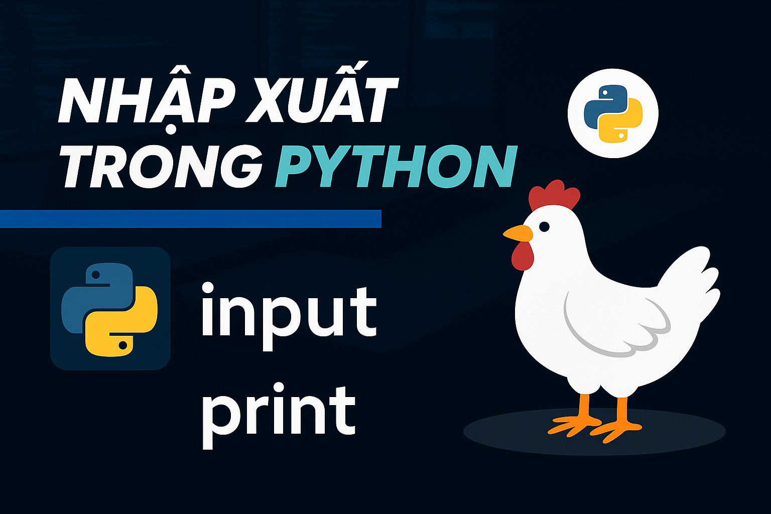 Bài 1.3 - Nhập xuất trong Python (input, print)