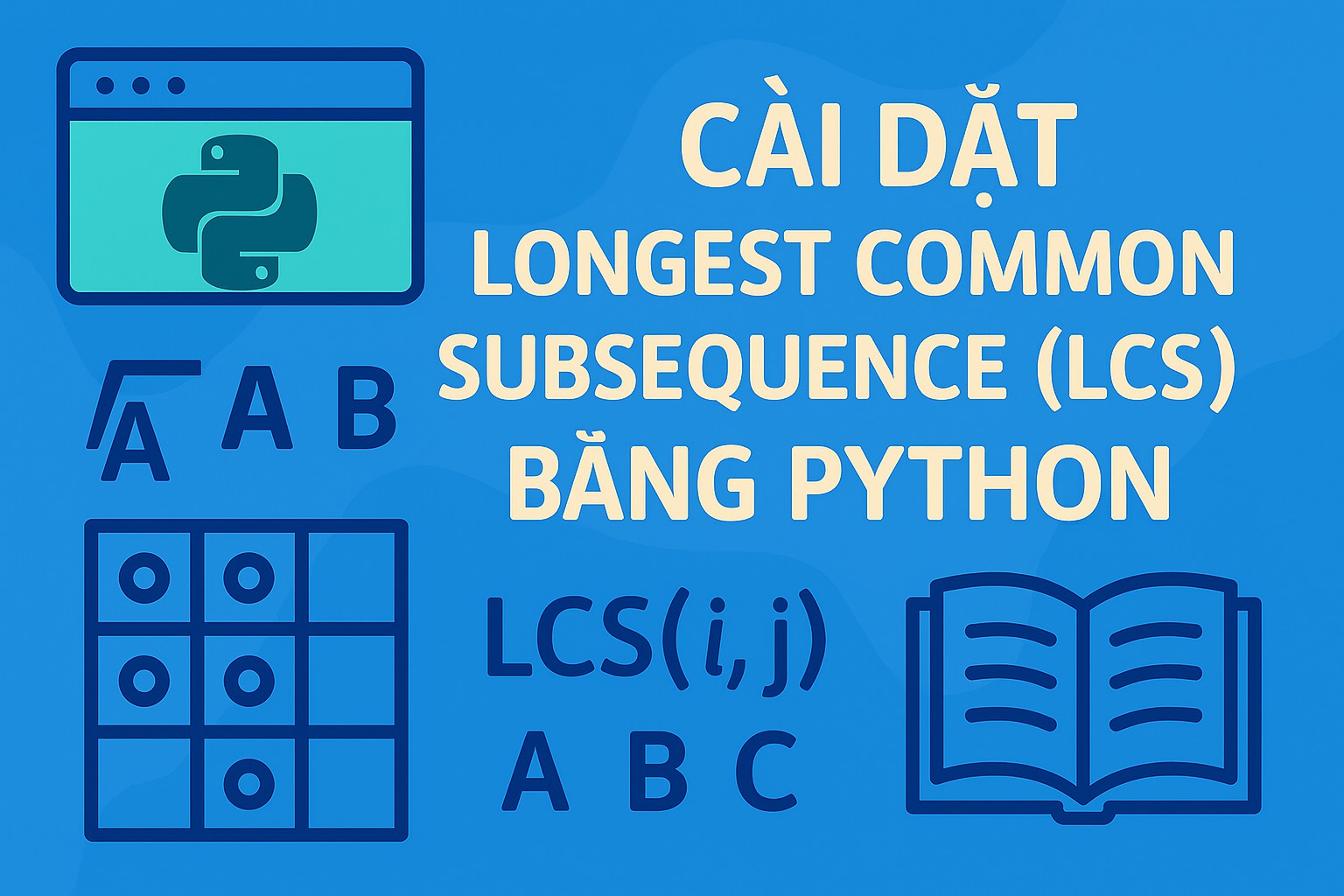 Bài 10.3 - Cài đặt Longest Common Subsequence (LCS) bằng Python