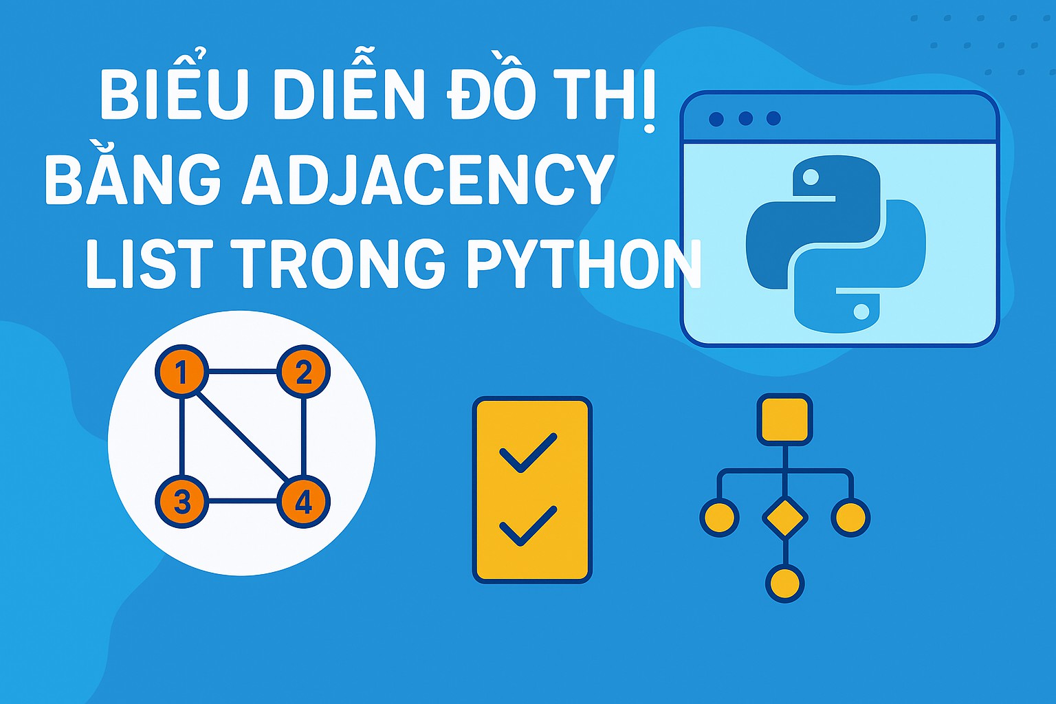 Bài 12.1 - Biểu diễn đồ thị bằng adjacency list trong Python