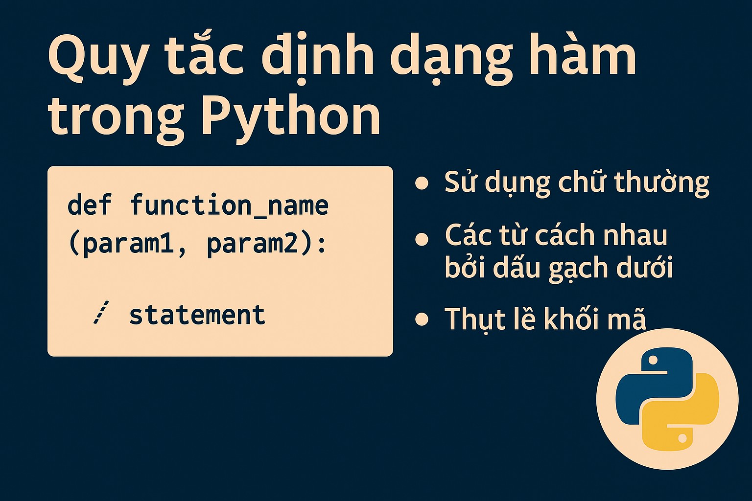 Bài 2.18. Quy tắc định dạng hàm trong Python