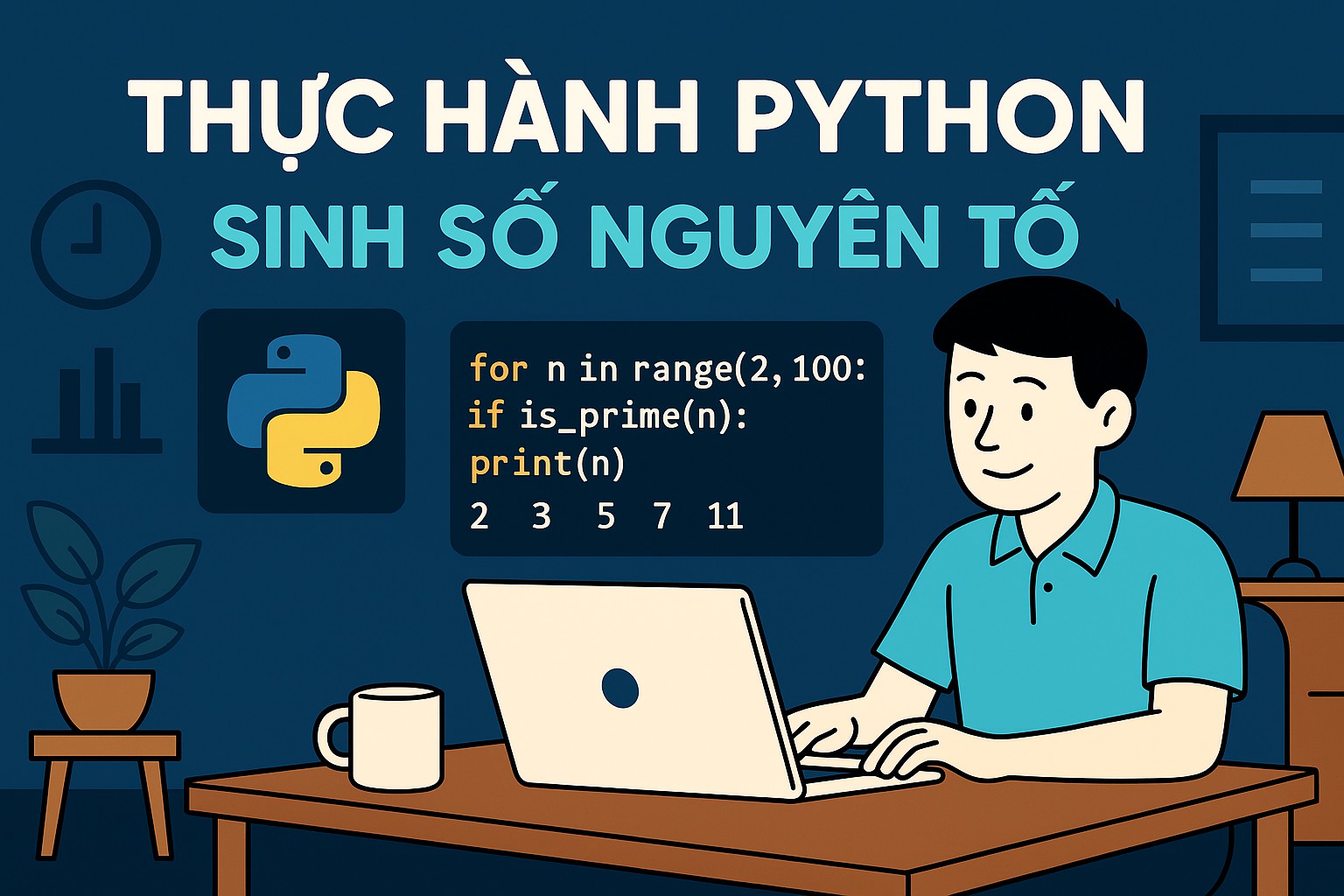 Bài 2.20. Thực hành Python - Sinh số nguyên tố