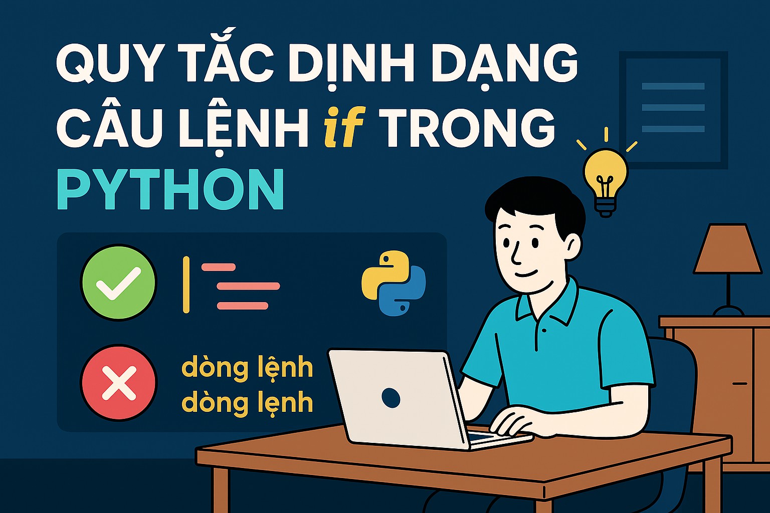 Bài 2.6. Quy tắc định dạng câu lệnh if trong Python