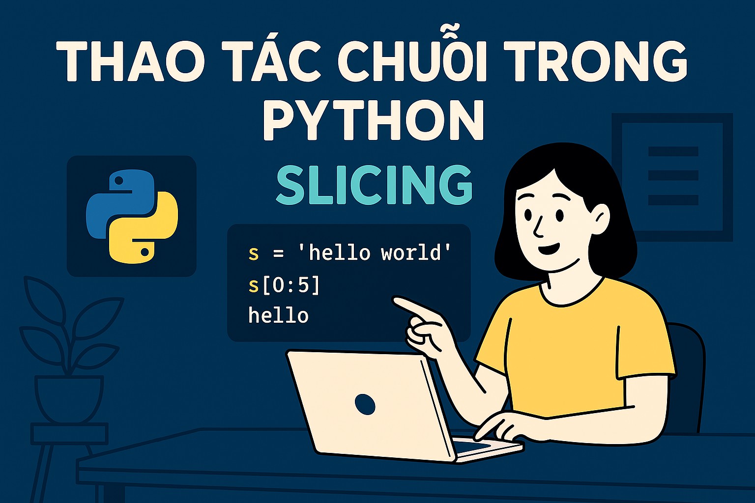 Bài 3.1. Thao tác chuỗi trong Python slicing