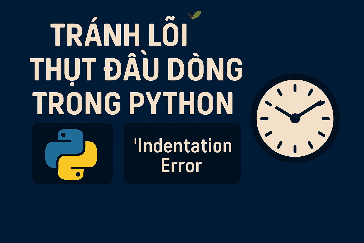 Bài 3.10. Tránh lỗi thụt đầu dòng trong Python