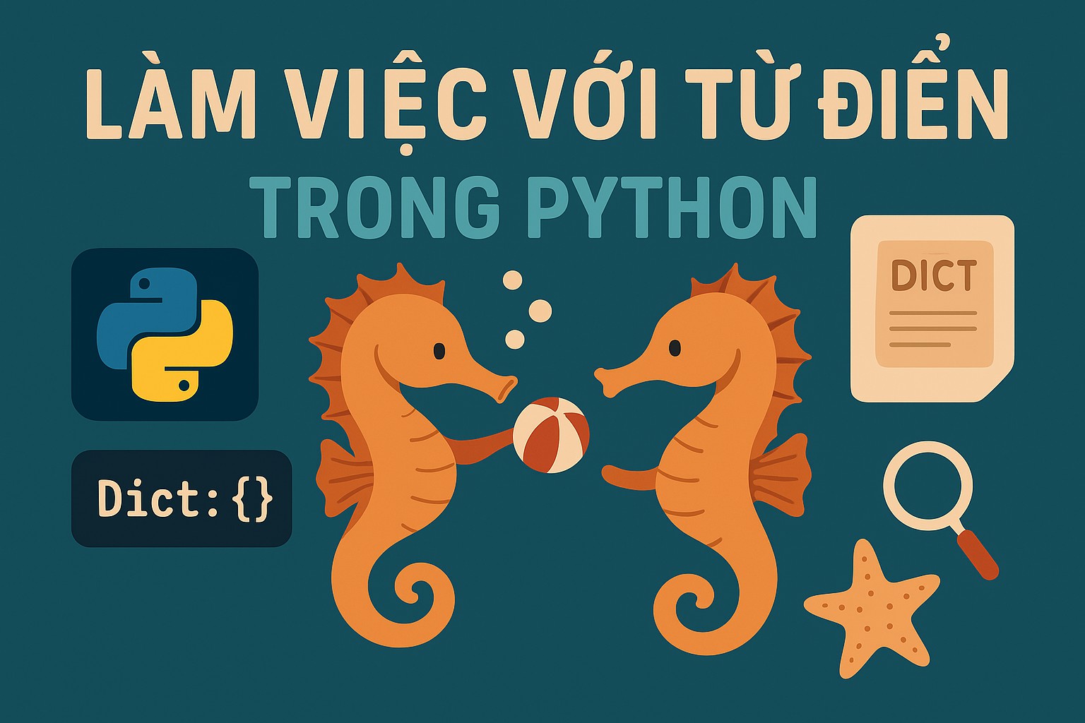 Bài 3.19. Làm việc với từ điển trong Python