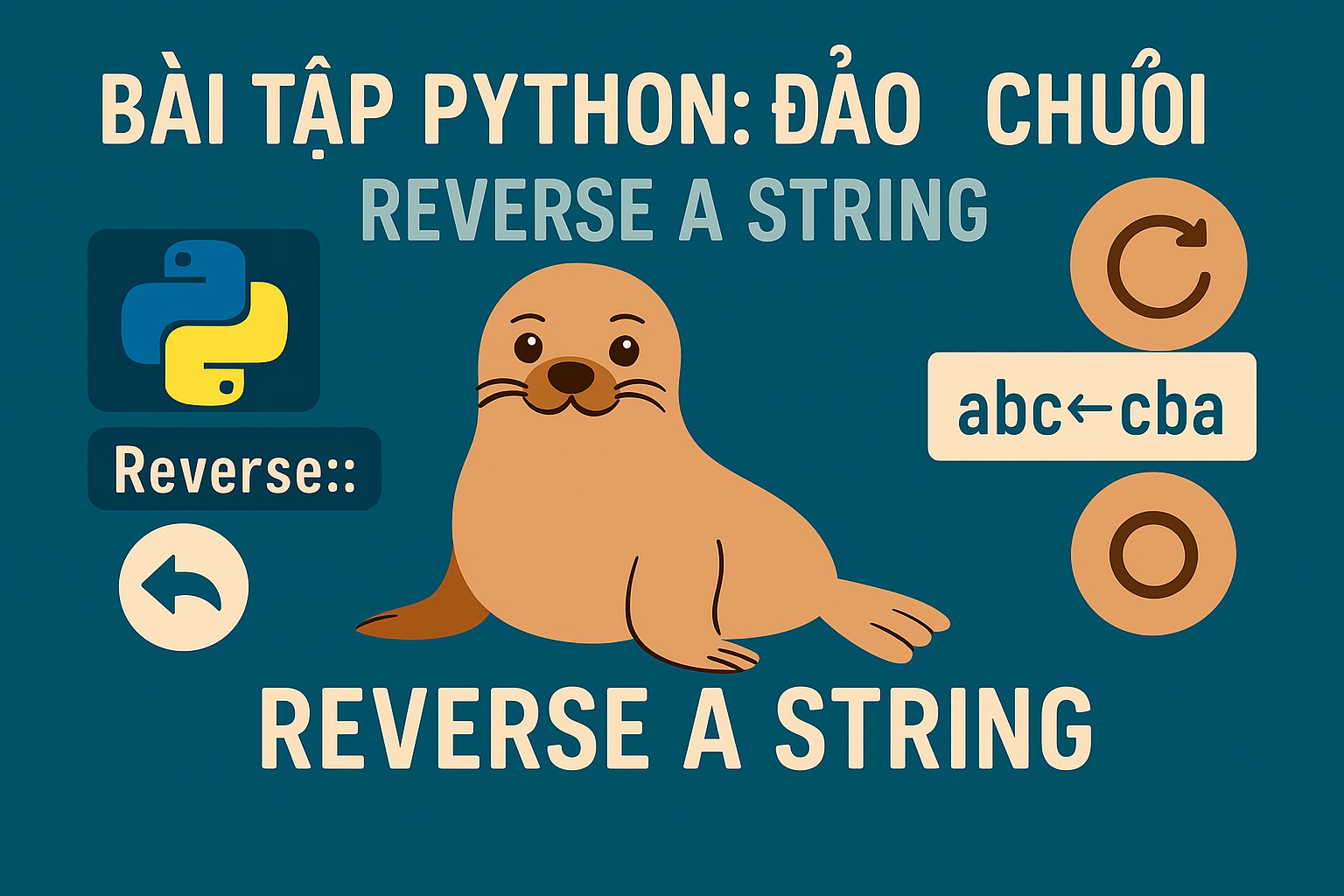 Bài 3.23. Bài tập Python: đảo chuỗi