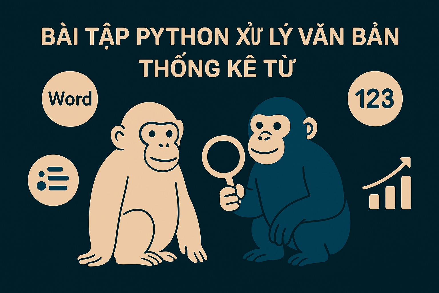 Bài 3.25. Bài tập Python xử lý văn bản: thống kê từ