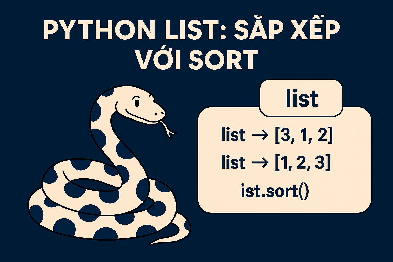 Bài 3.4. Python list: sắp xếp với sort
