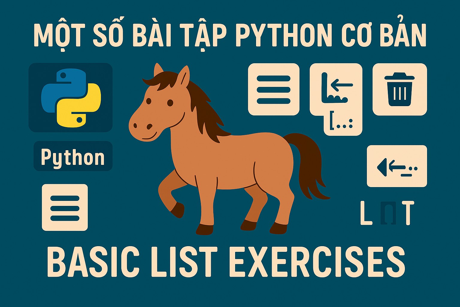 Bài 4.2. Một số bài tập Python cơ bản về list