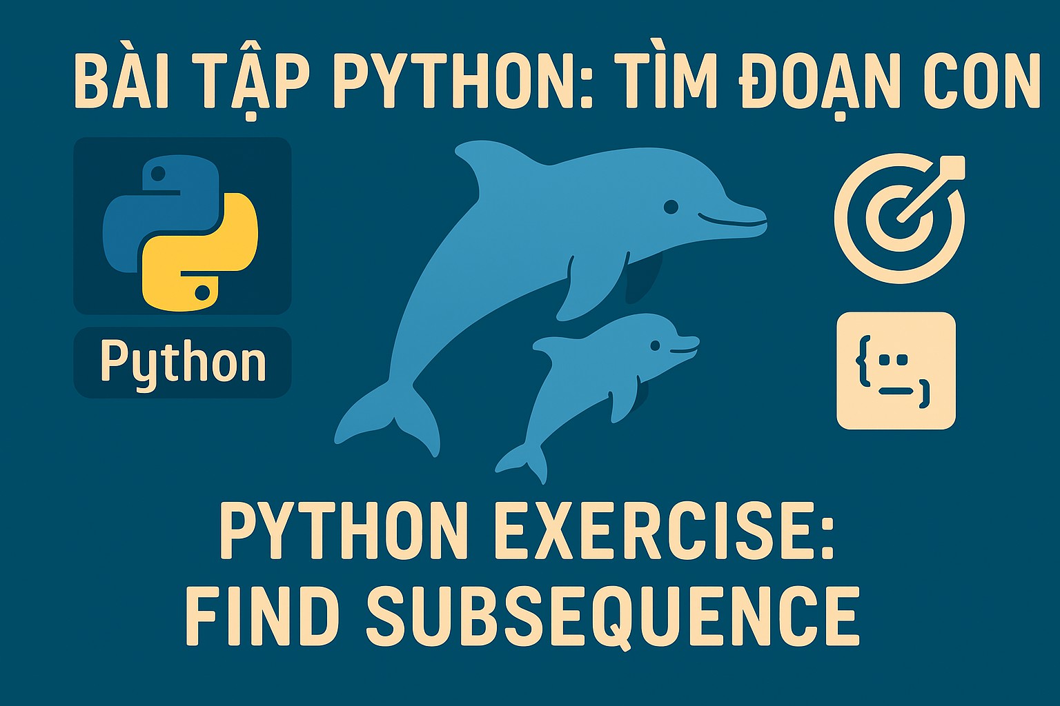 Bài 5.3. Bài tập Python: tìm đoạn con